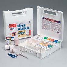 Bulk First Aid Kit - 50 Person Plastic Case - Latex, Supported